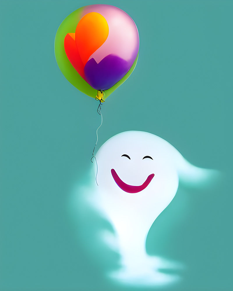 a cute friendly ghost