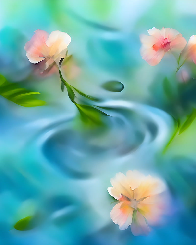 floral water painting