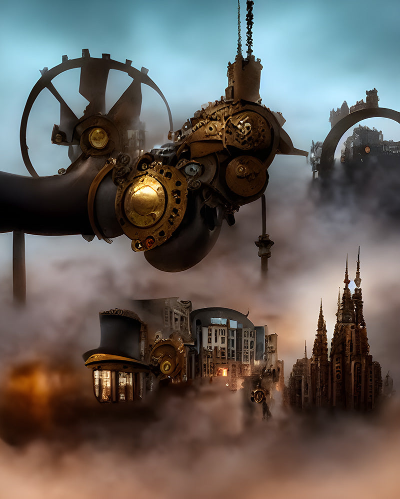 steampunk city