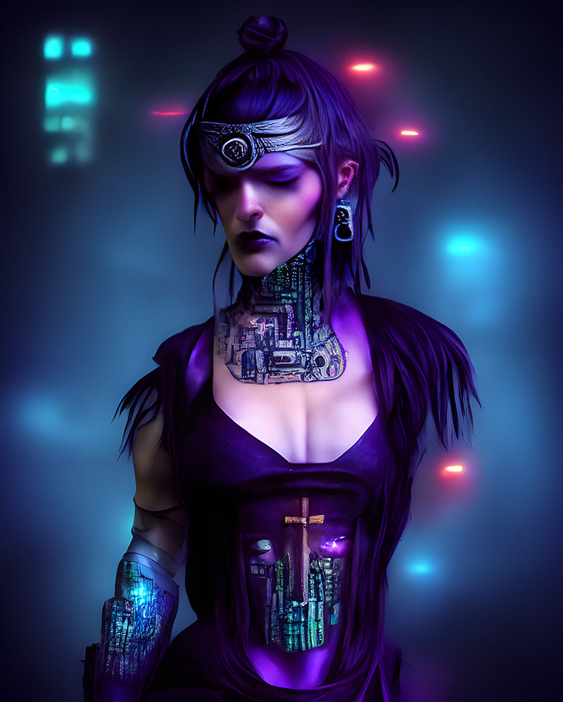 cyberpunk priestess