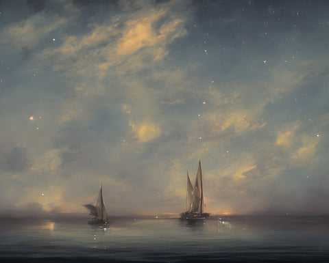 sailing away at night