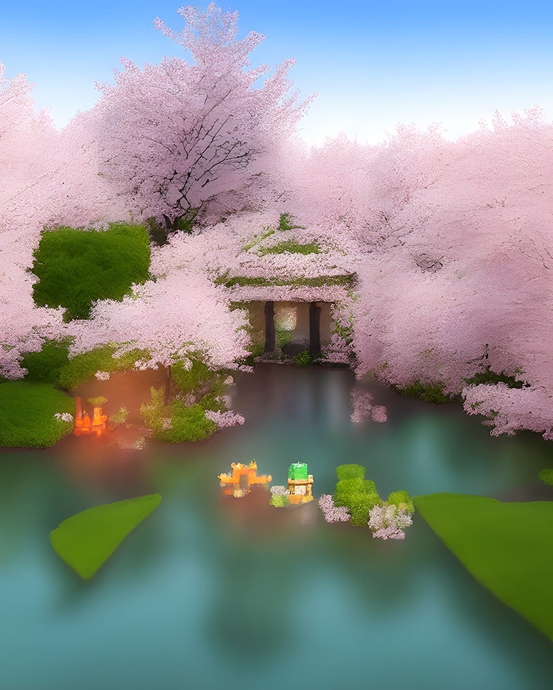 cherry blossom garden